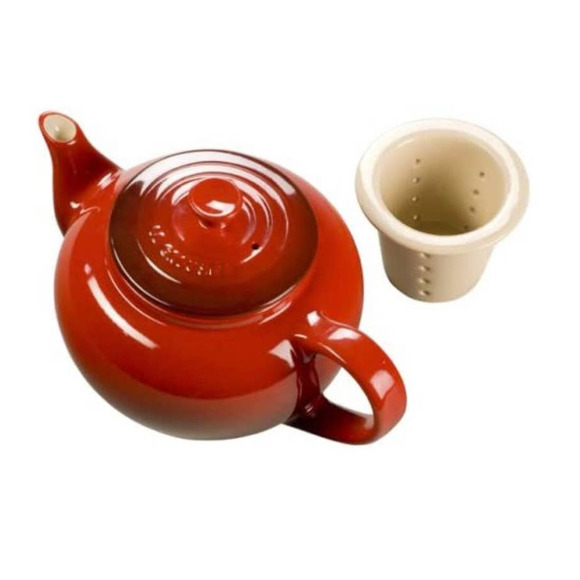 Le Creuset Other - Le Creuset Stoneware 22-Ounce Teapot with Infuser, Cerise (Cherry Red)